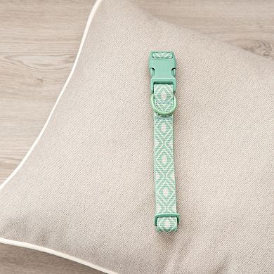 SportPet Green Boho Diamond Print Dog Collar