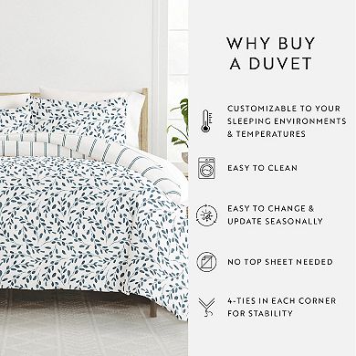 Home Collection Ultra Soft Reversible Patterned Duvet Cover Set