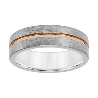 AXL Two Tone Tungsten Carbide 7 mm Comfort Fit Men's Band