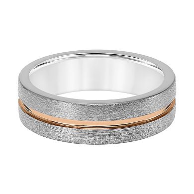 AXL Two Tone Tungsten Carbide 7 mm Comfort Fit Men's Band