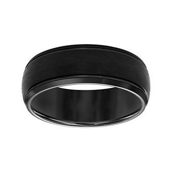 AXL Black Tungsten Carbide 8 mm Low Dome Comfort Fit Men's Band