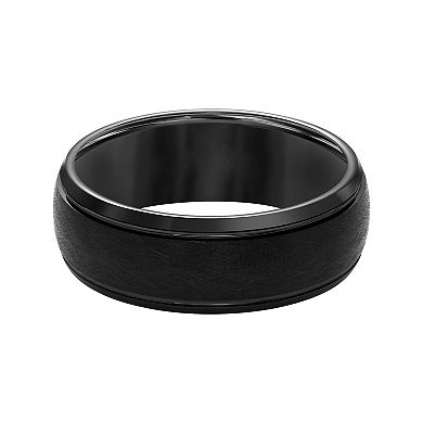 AXL Black Tungsten Carbide 8 mm Low Dome Comfort Fit Men's Band