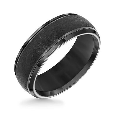 AXL Black Tungsten Carbide 8 mm Low Dome Comfort Fit Men's Band