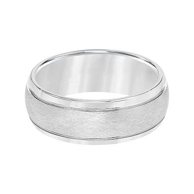 AXL Gray Tungsten Carbide 8 mm Low Dome Comfort Fit Men's Band