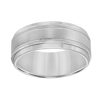 AXL White Tungsten Carbide 9 mm Comfort Fit Men's Band