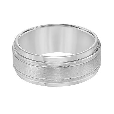 AXL White Tungsten Carbide 9 mm Comfort Fit Men's Band