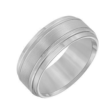 AXL White Tungsten Carbide 9 mm Comfort Fit Men's Band