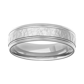 AXL Titanium 6 mm Men's Hammered Comfort Fit Band
