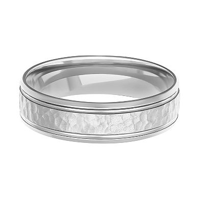 AXL Titanium 6 mm Men's Hammered Comfort Fit Band