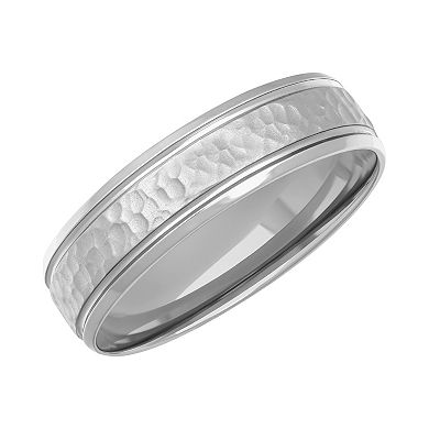AXL Titanium 6 mm Men's Hammered Comfort Fit Band