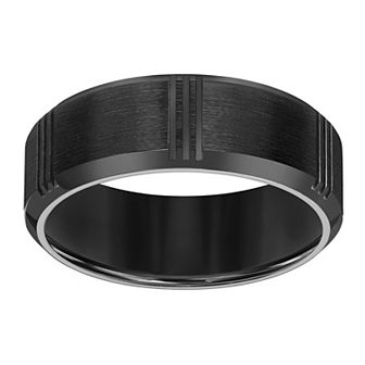 AXL Black Titanium 8 mm Comfort Fit Men's Band