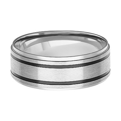 AXL Stainless Steel & Black PVD Plated 9 mm Men's Comfort Fit Band