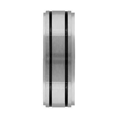 AXL Stainless Steel & Black PVD Plated 9 mm Men's Comfort Fit Band