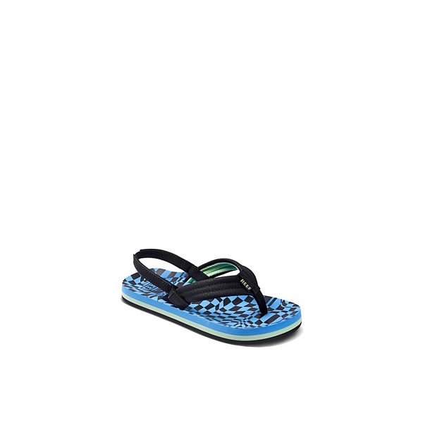 REEF Little Ahi Kids Slip-On Sandals - Swellcheckers (10 T)