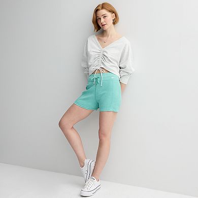 Juniors' Limited Too Rib Washed Biker Shorts