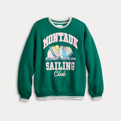 Women's Limited Too Tipped Fleece Crewneck Pullover