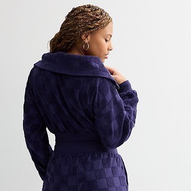 Juniors' Limited Too Towel Terry Half Zip Cropped Sweatshirt