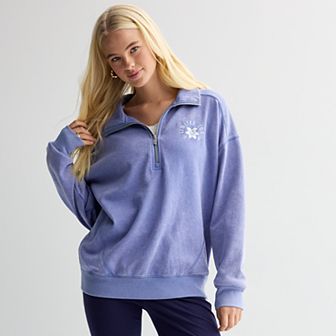 Juniors' Limited Too Quarter Zip Graphic Sweatshirt