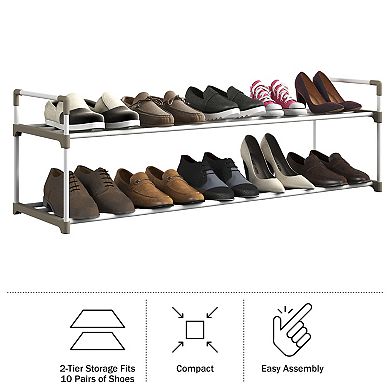 Home-Complete Tiered Shoe Rack
