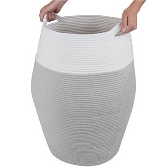 Home-Complete Cotton Rope Laundry Basket