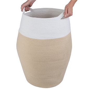 Home-Complete Cotton Rope Laundry Basket