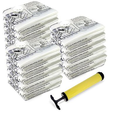 Home-Complete 15 Vacuum Sealer Bags with Pump