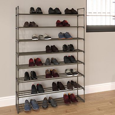 Home Complete 8-Tier Shoe Rack for 40 Pairs - Gray