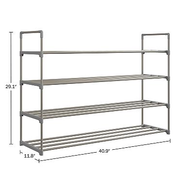 Home Complete 8-Tier Shoe Rack for 40 Pairs - Gray