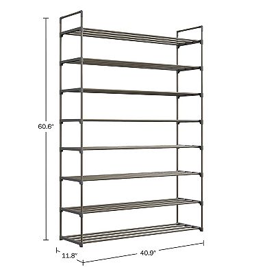 Home Complete 8-Tier Shoe Rack for 40 Pairs - Gray