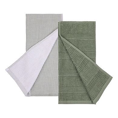 Mingle & Co. 2-Pack Super Soft Gauze Terry Kitchen Towels
