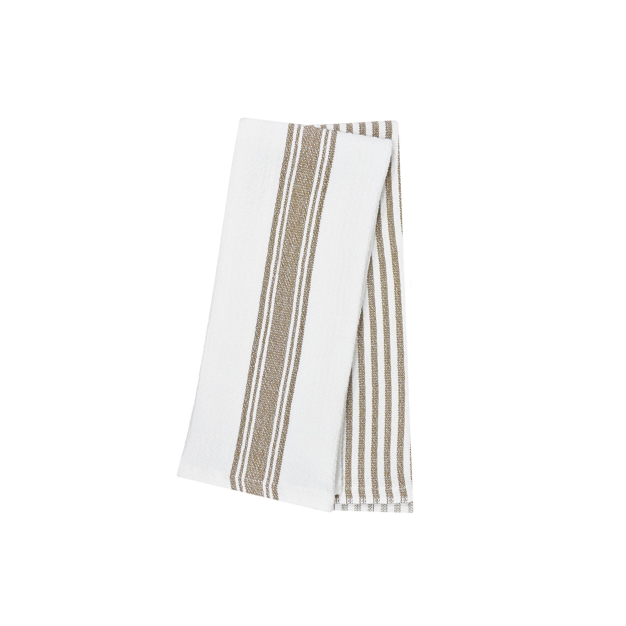 Mingle & Co. 2-Pack Stripe Yarn Dyed Woven Kitchen Towels, Brown