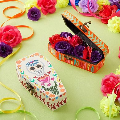 Unfinished Halloween Coffin Box With Hinged Lids Diy Craft 6 Pcs