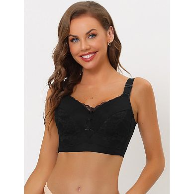 3 Packs Women's Full Coverage Wide Straps Longline Hem Wirefree Bra