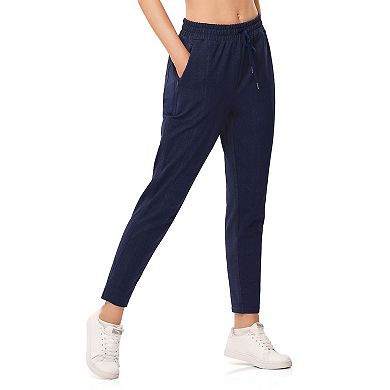 Womens Sweatpants With Zipper Pockets Ankle Side Ruched Jogger Drawstring Sport Athletic Pants