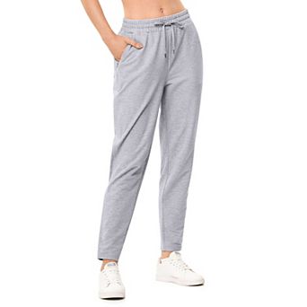 Womens Sweatpants With Zipper Pockets Ankle Side Ruched Jogger Drawstring Sport Athletic Pants