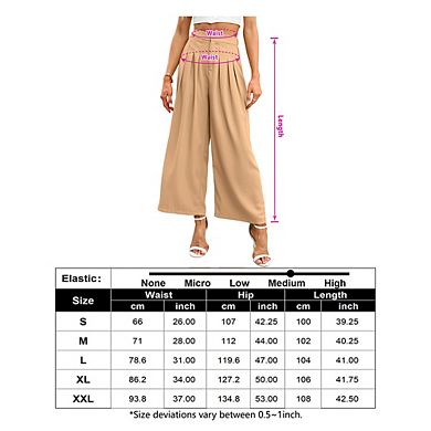 Women High Waisted Wide Leg Palazzo Pants