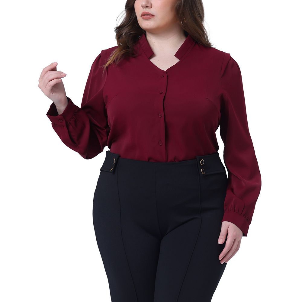 womens red dress shirt DEAL: Satin Rust Button Down Top Rust / S dantelli tüy detaylı gelinlik Vintage 90s Bow Wedding Color:Dusty_Blue Womens Long Sleeve Button