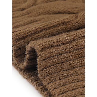 Plus Size Sweater For Women Long Sleeve Crew Neck Fisherman Cable Pullover Sweaters