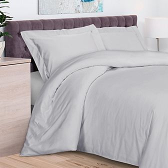 SUPERIOR 300 Thread Count Rayon From Bamboo Solid 3 pc Duvet Cover Set