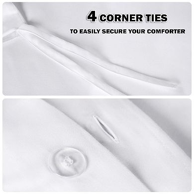 SUPERIOR 1000 Thread Count Egyptian Cotton Embroidered 3-Piece Duvet Cover Set