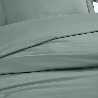 SUPERIOR 1200 Thread Count Egyptian Cotton Embroidered Geometric Scroll 3-Piece Duvet Cover Set