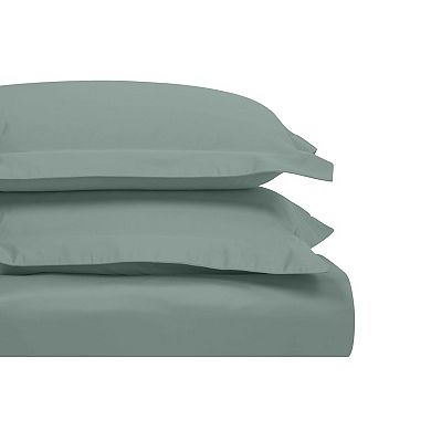 SUPERIOR 1200 Thread Count Egyptian Cotton Embroidered Geometric Scroll 3-Piece Duvet Cover Set