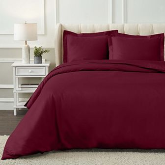 SUPERIOR 1200 Thread Count Egyptian Cotton Embroidered Geometric Scroll 3 pc Duvet Cover Set
