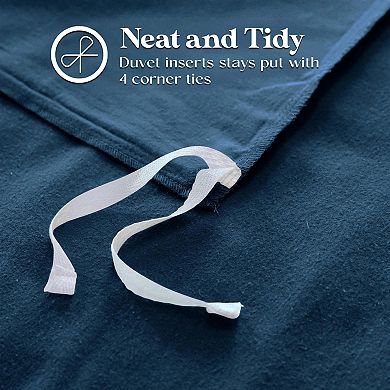 SUPERIOR Classic Solid Flannel Cotton Duvet Cover Set