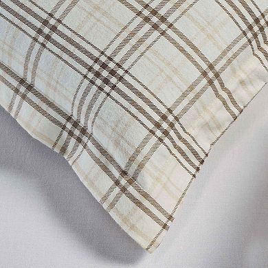 SUPERIOR Plaid Flannel Cotton Classic Farmhouse Duvet Cover Set