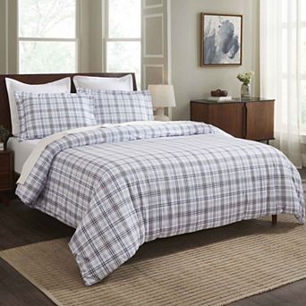 SUPERIOR Plaid Flannel Cotton Classic Farmhouse Duvet Cover Set