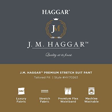 Men's Haggar® Wool Blend Tailored-Fit Flat-Front Dress Pants