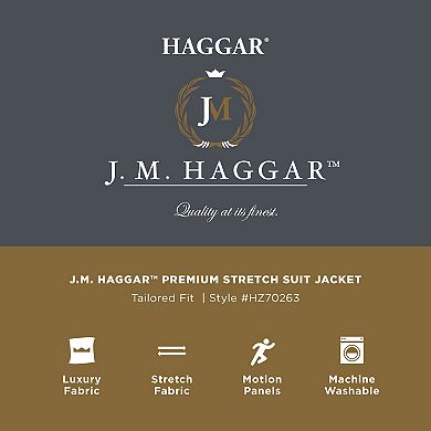 Men's J.M. Haggar™ Wool Windowpane Tailored Fit Suit Separates Jacket
