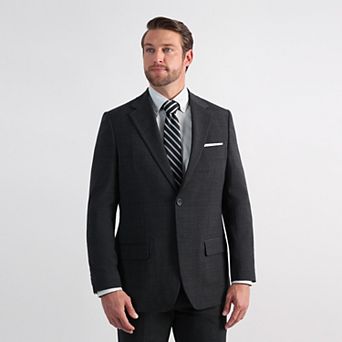 Men's J.M. Haggar™ Wool Windowpane Tailored Fit Suit Separates Jacket