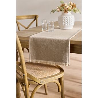 Mingle & Co. Printed Textured Woven Table Runner